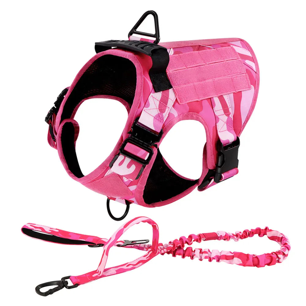 PETRAVEL Military Camouflage Dog Harness For All Dogs