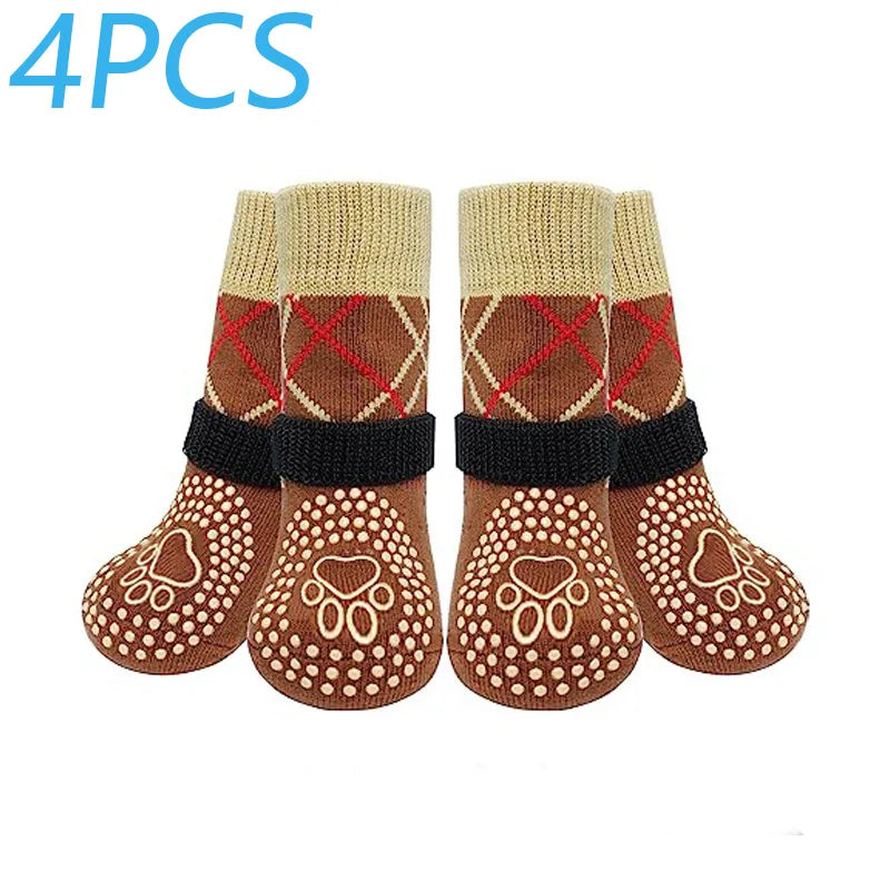 NONECN AntiSlip Dog Socks Paw Protectors For Indoor Outdoor Traction