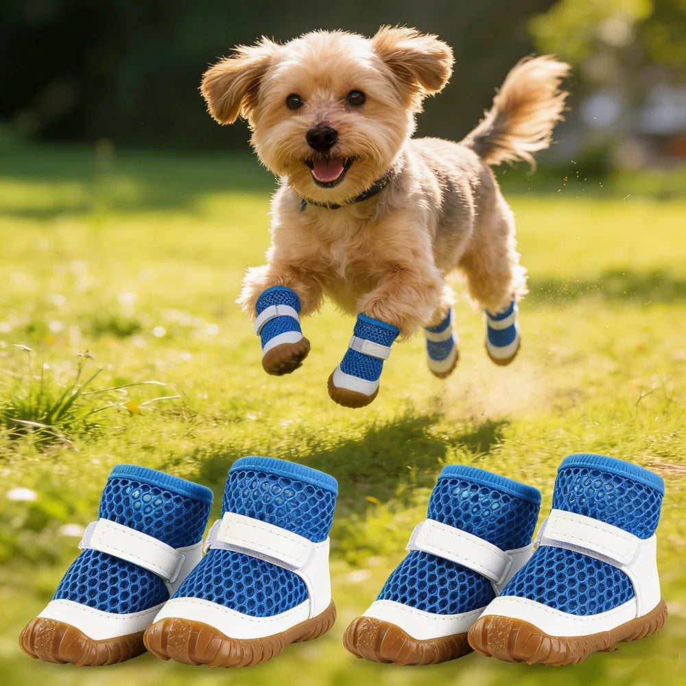 Waterproof Mesh Dog Boots Anti Slip Protector Shoes For Dogs