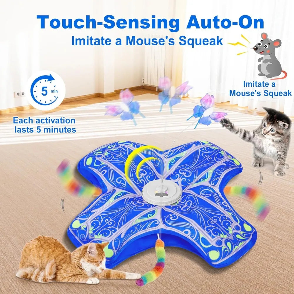 NBVCX Rechargeable Touch Activated Hide And Seek Cat Toy