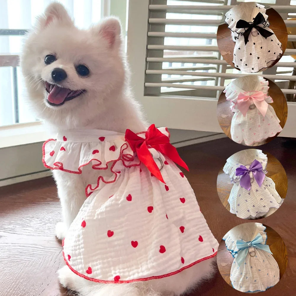 Pet Dresses for Dogs and Cats Spring Summer All Cotton