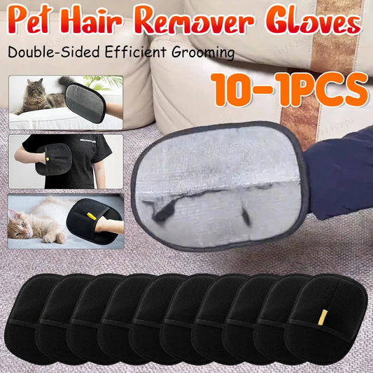 NONECN Pet Hair Remover Mitt Gloves For Cats And Dogs