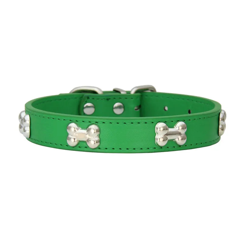 YOUSECN Leather Durable Pet Dog Collar All Breeds Safe