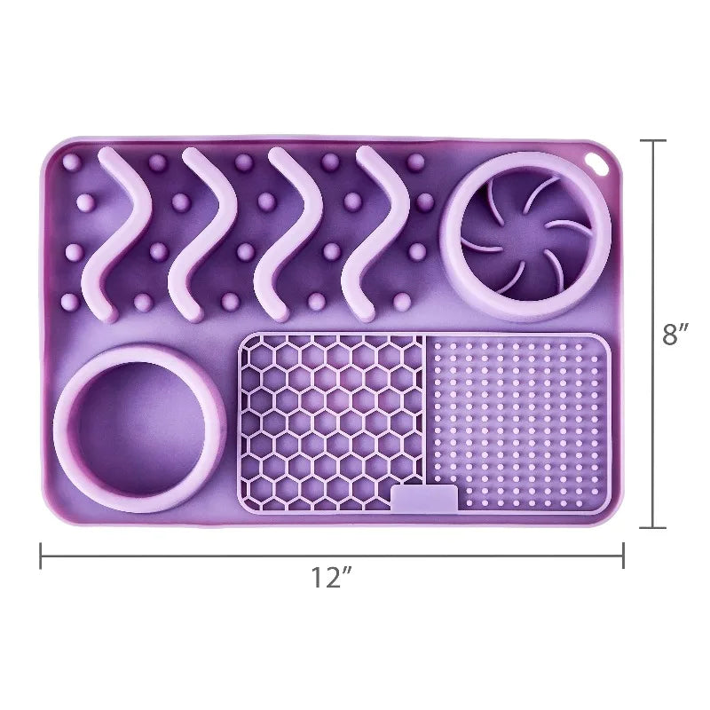 Silicone Slow Feeder Compartment Pet Mat Bowl Dish Plate