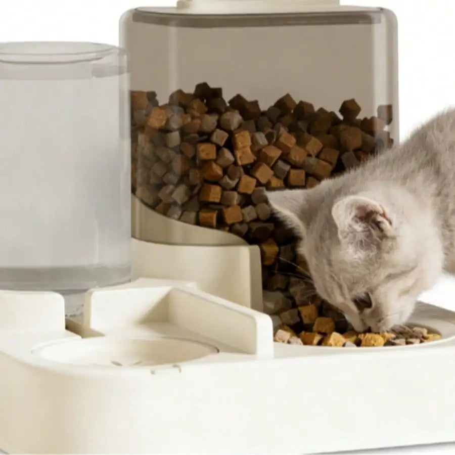 Automatic Pet Feeder And Waterer Gravity Dispenser