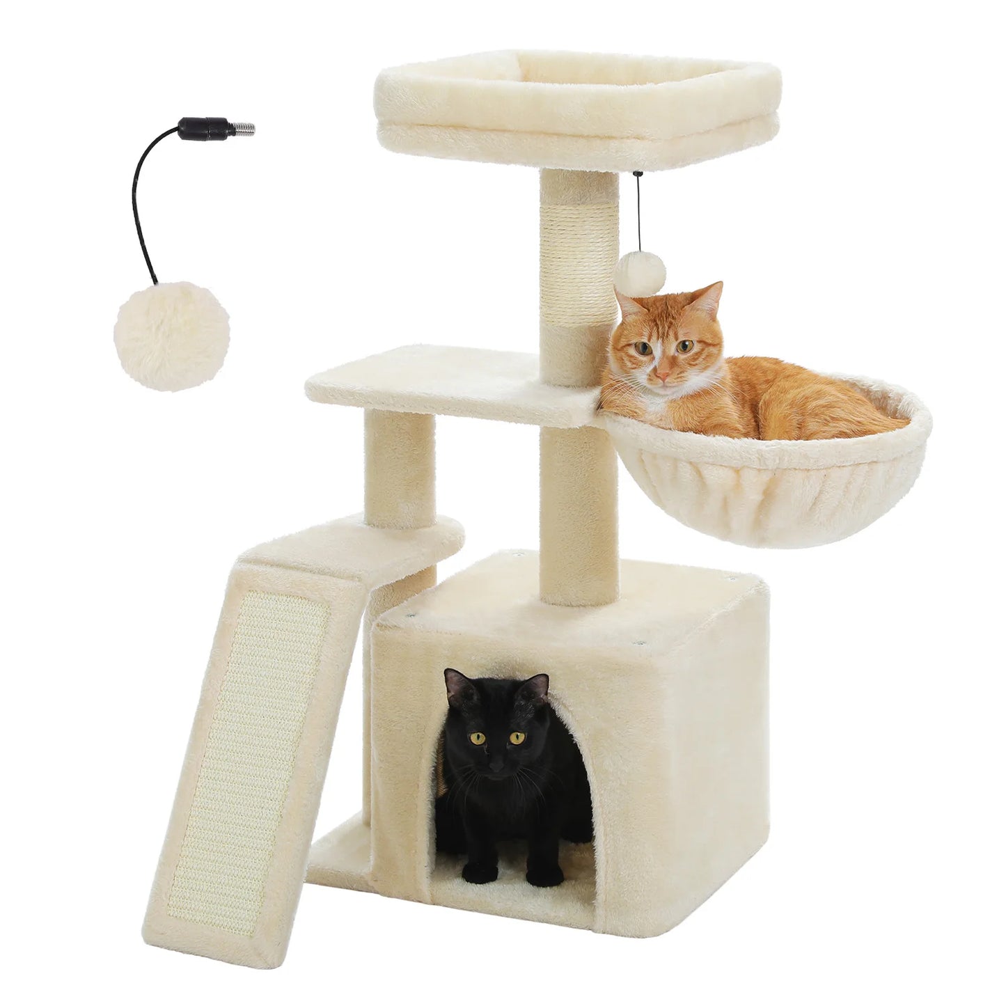 PEQULTICN Cat Tree Tower With Sisal Scratching Post