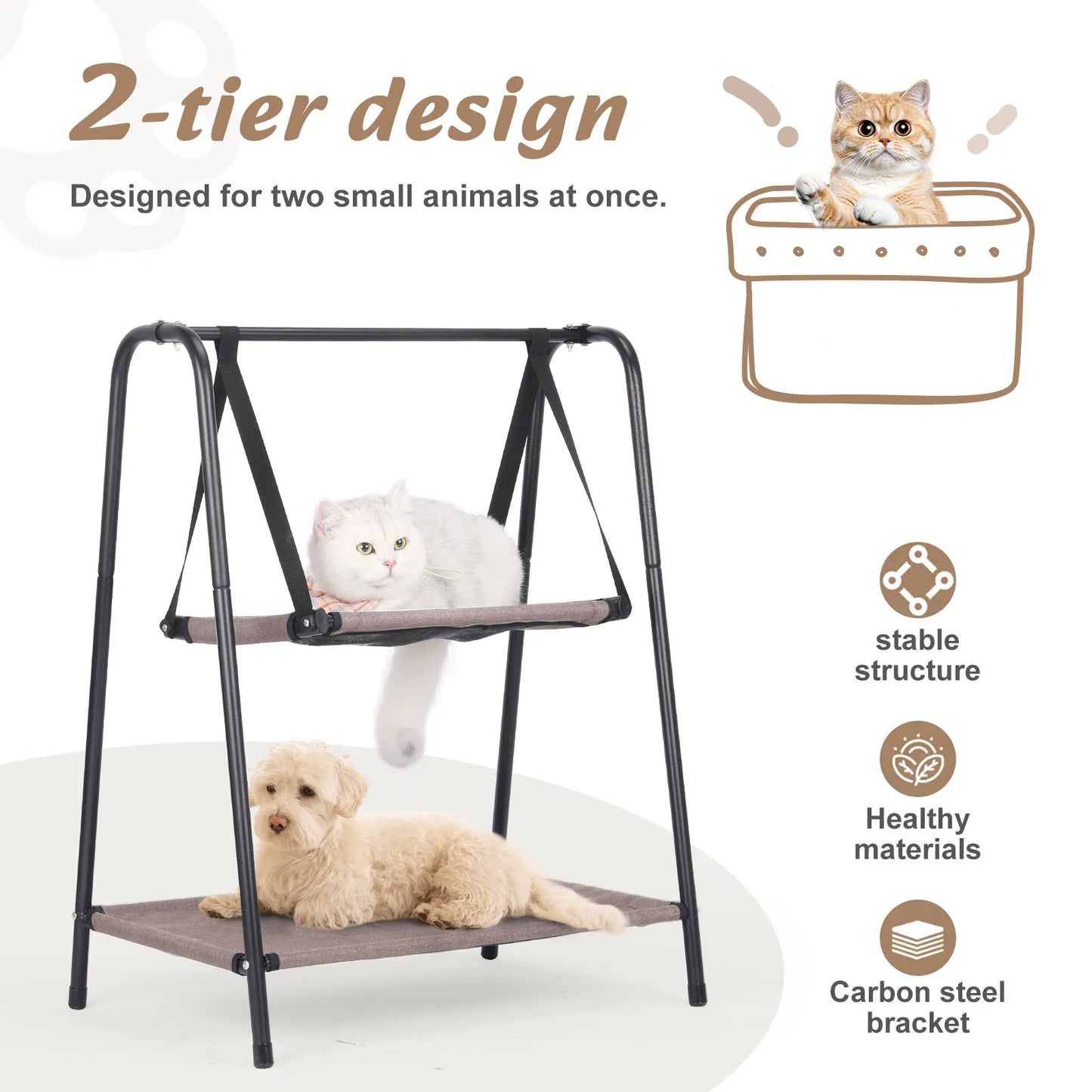 Cat Hammock Double Layer Window Bed For Cats Indoor