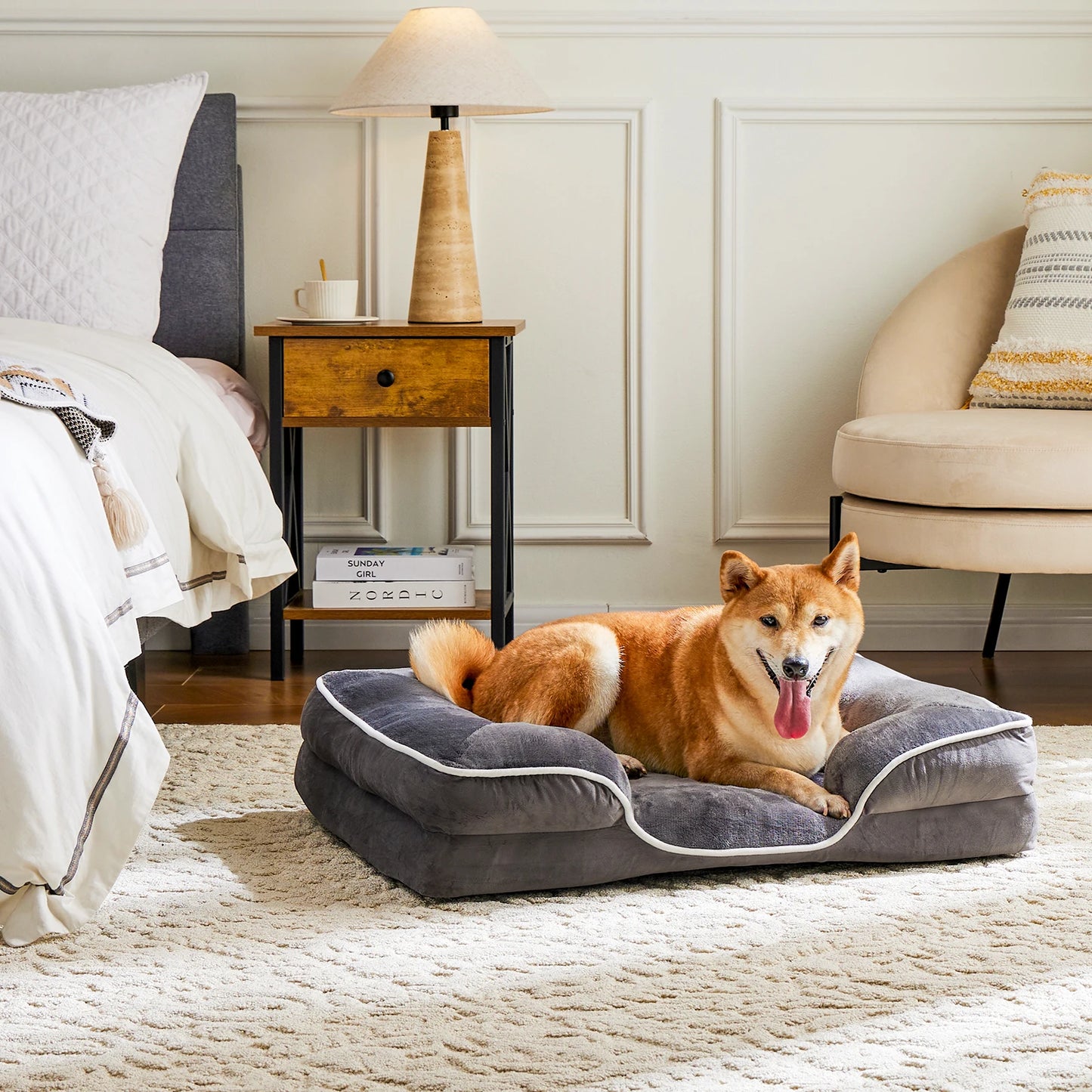 JHK Orthopedic Memory Foam Dog Bed For Small Pets Deluxe