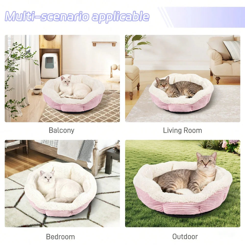 XMSJ Thickened Plush Cat Dog Bed Machine Washable Cushion