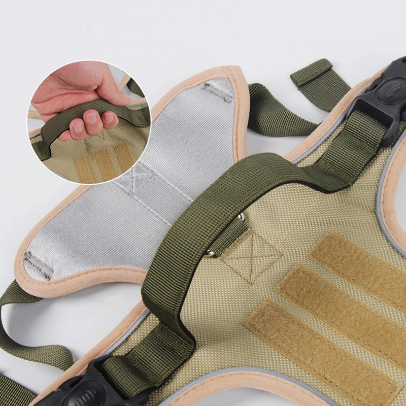 NONECN Reflective Nylon Dog Harness Tactical Vest All Season