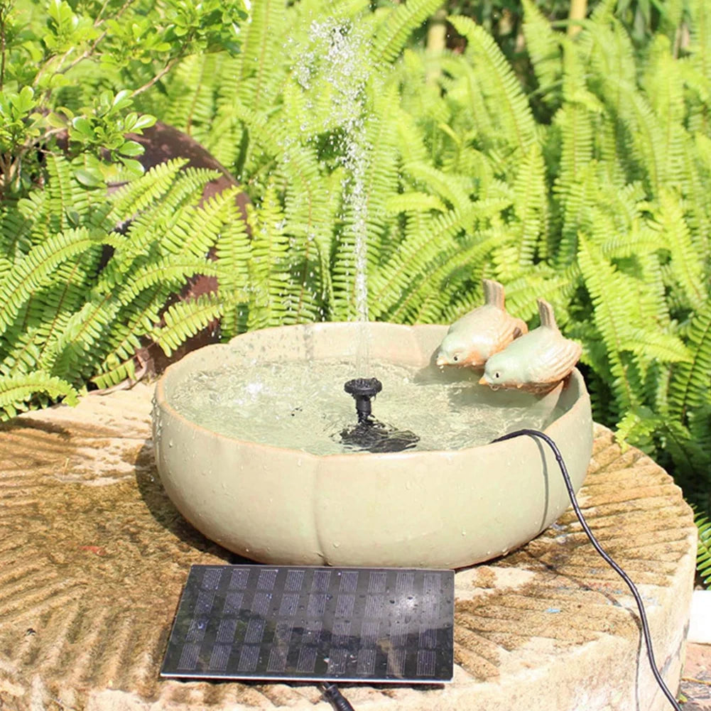 Solar Fountain Pump Kit Six Nozzles For Ponds Bird Bath