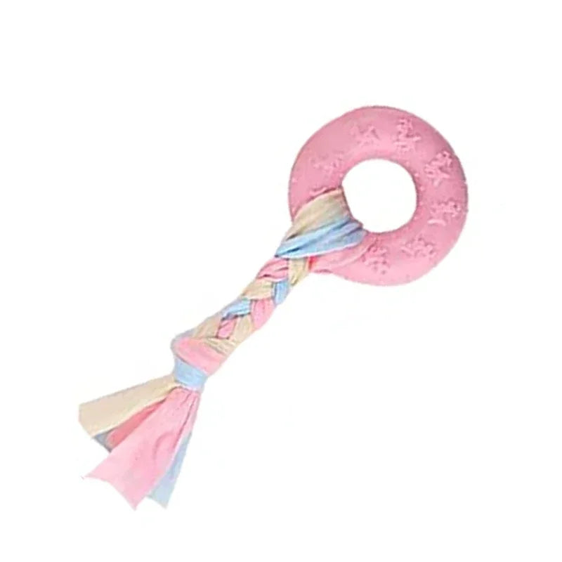 Dog Chew Toys for Cleaning Teeth Rubber Bone Ball Set