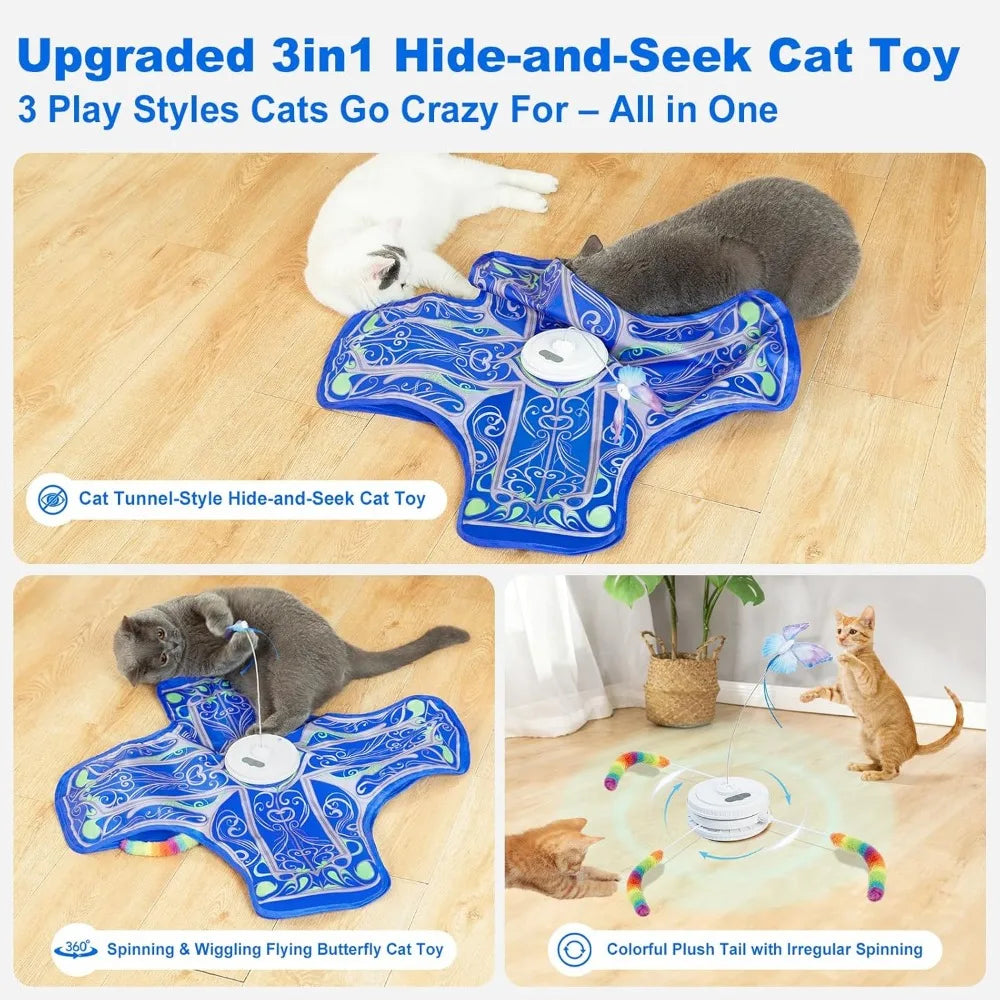 NBVCX Rechargeable Touch Activated Hide And Seek Cat Toy