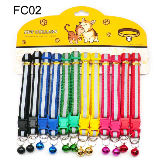 Wholesale Anti Lost Nylon Dog Collars With Bells For Pets