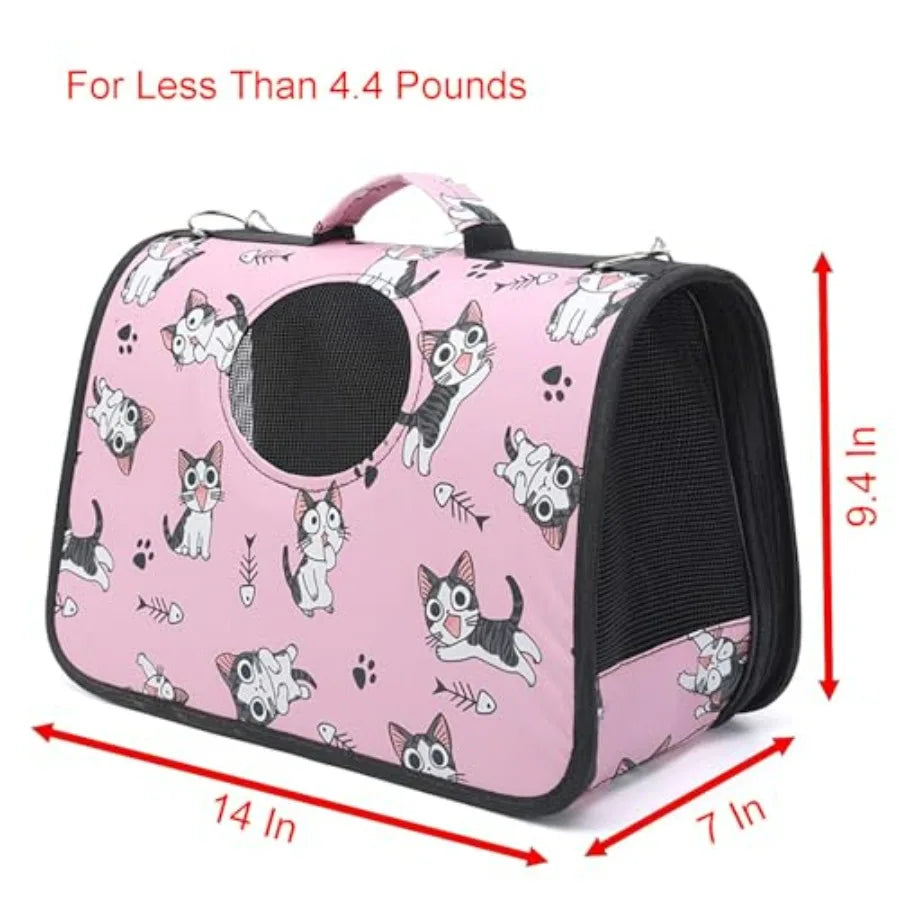 Pet Carrier Backpack With Shoulder Strap Breathable Oxford Material