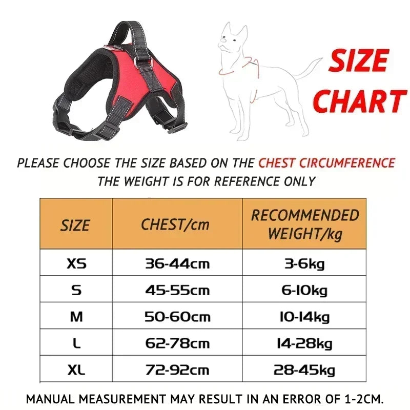 NONECN Dog Harness Leash Set No Pull Easy Control Handle