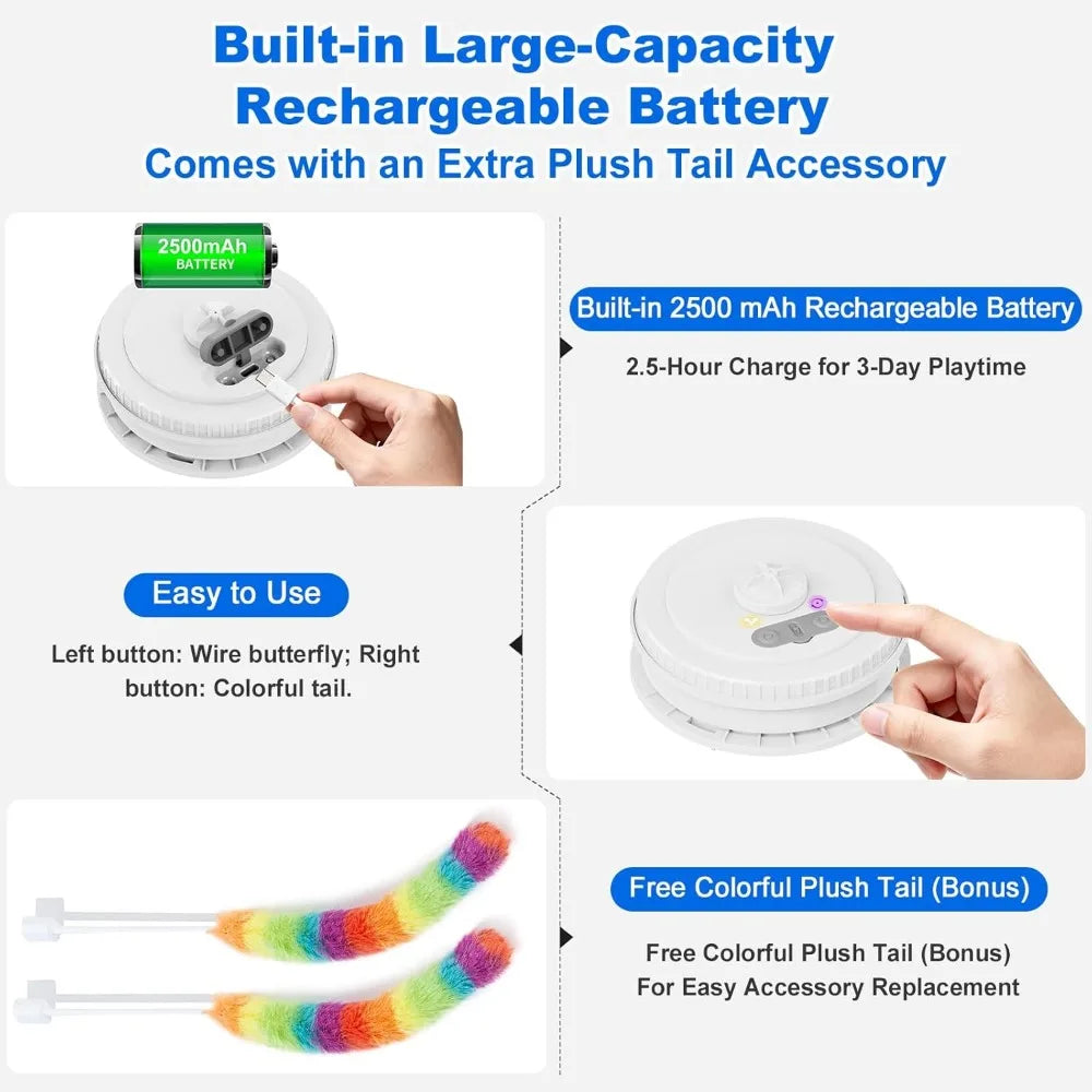 NBVCX Rechargeable Touch Activated Hide And Seek Cat Toy