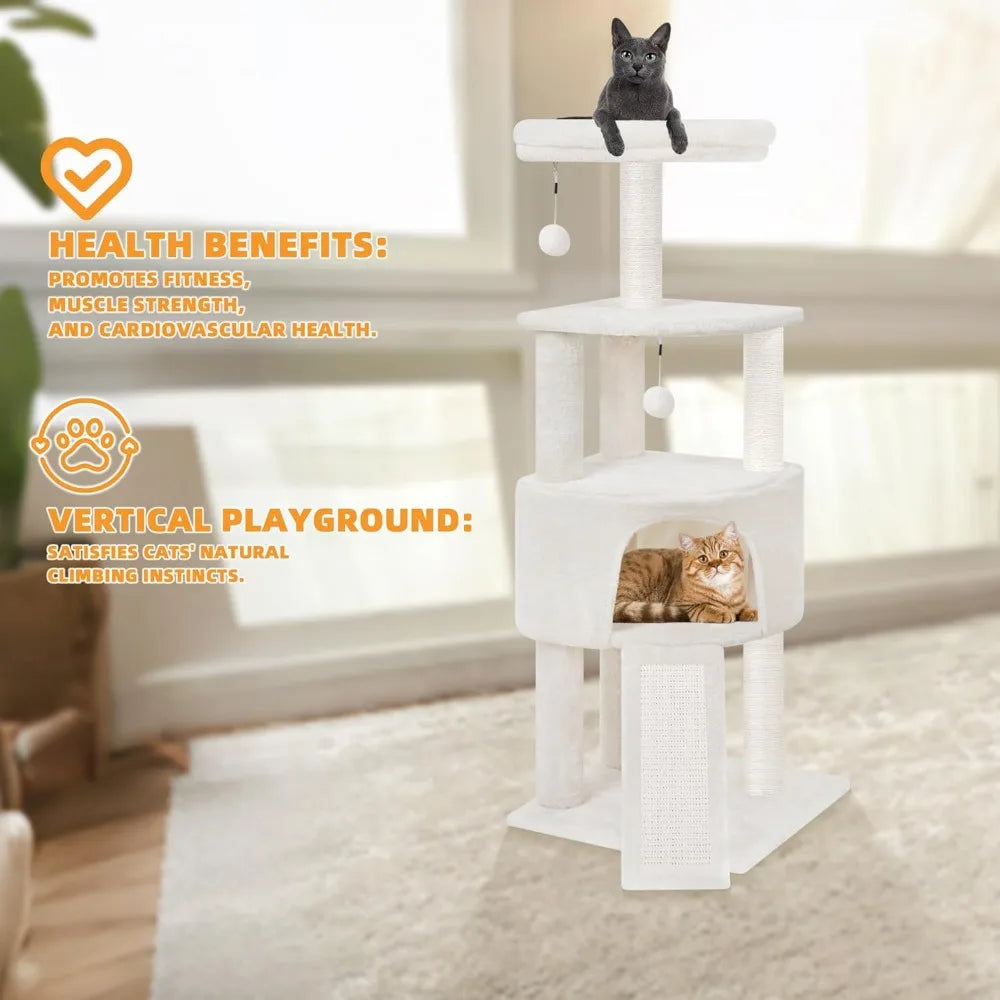 NBVCX Cat Tower With Condo And Scratching Posts Small Spaces