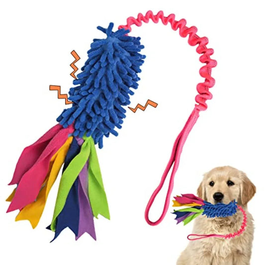 Nylon Sisal Rope Dog Squeak Tug Toy For Aggressive Chewers