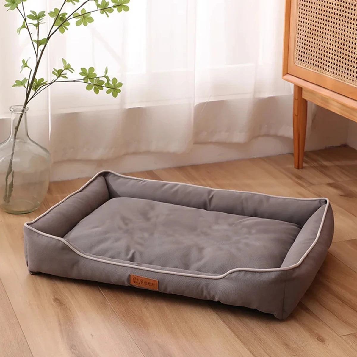 All Season Waterproof Square Dog Bed For Large Dog