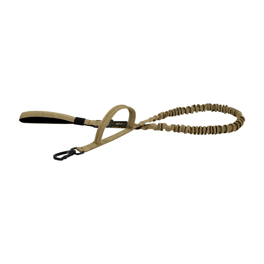 PETRAVELCN Military Dog Leash Quick Release Elastic Rope Dual Handle