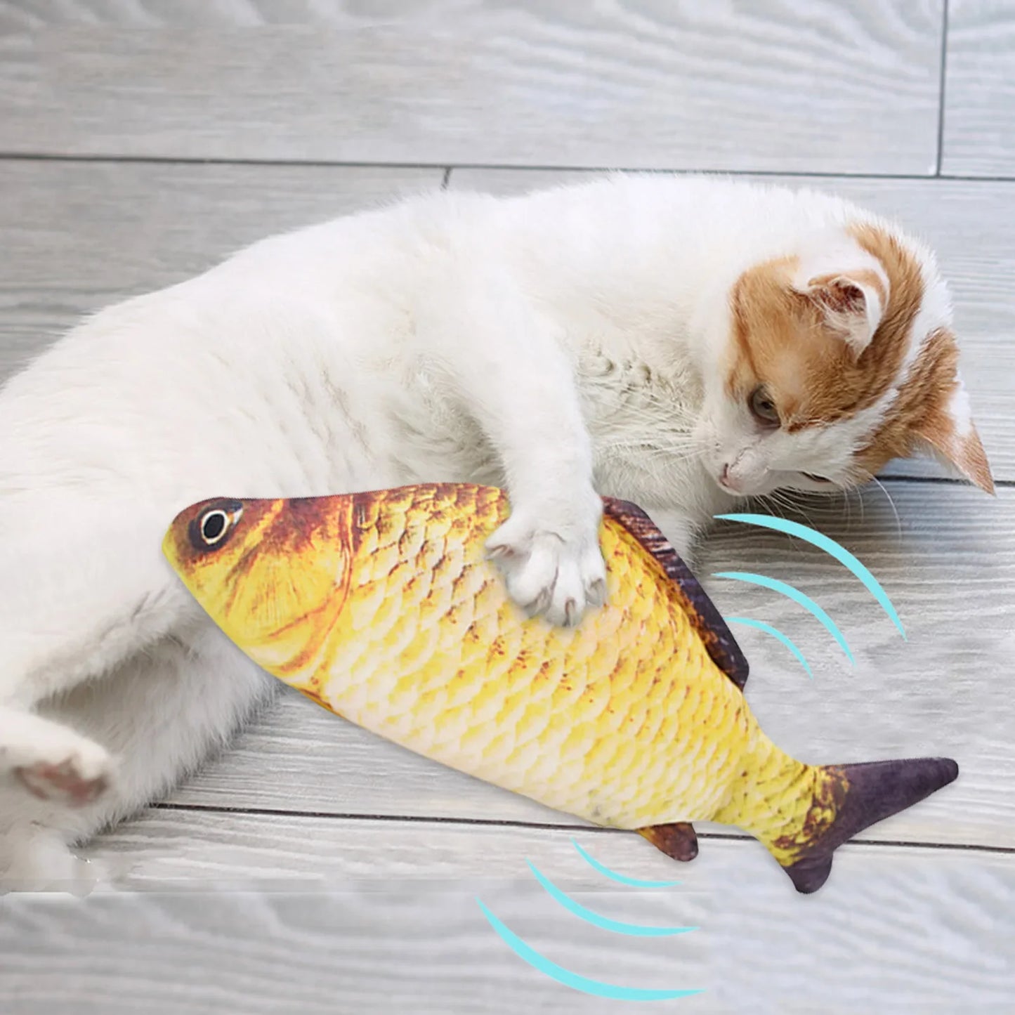 USB Charger Fish Cat Toy Interactive Floppy Realistic Chew