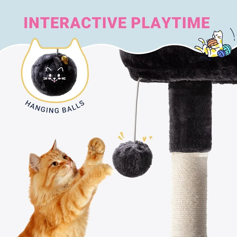 NBVCX Cat Tree Tower With Plush Perches Condos Sisal Posts
