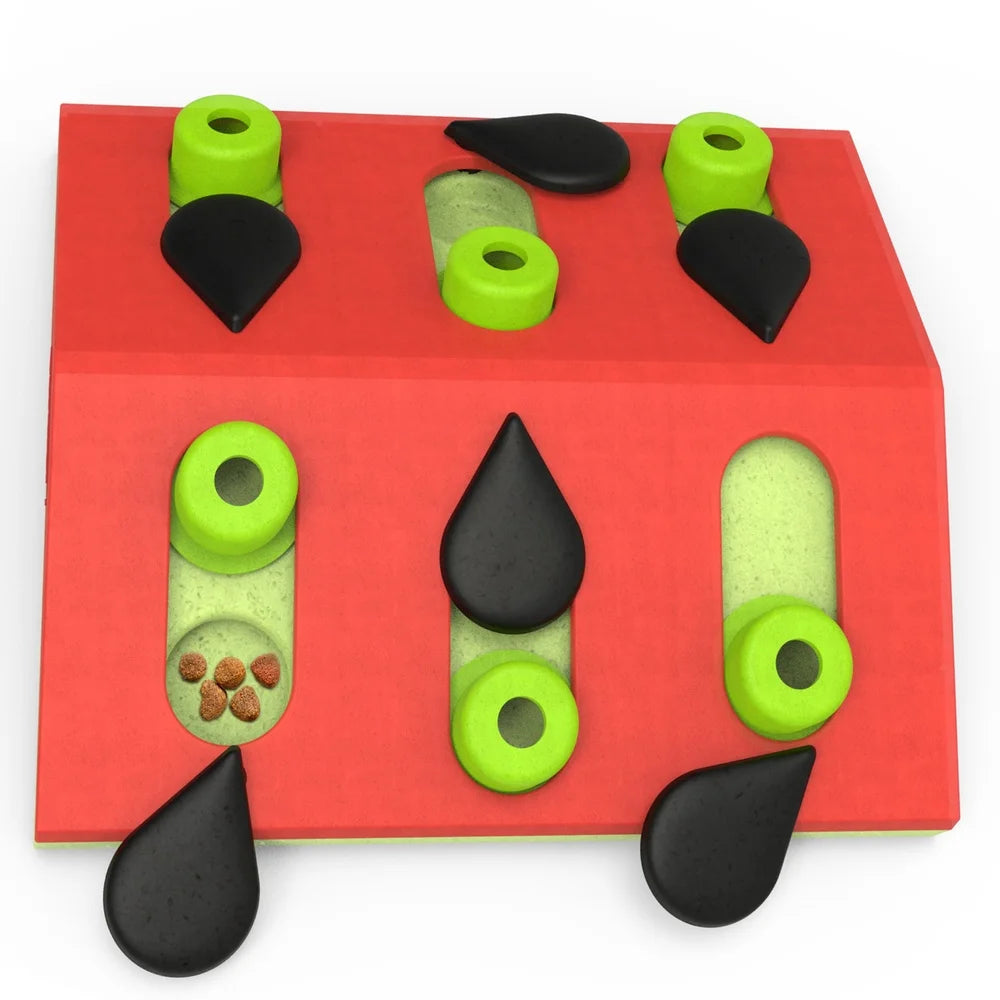 Nina Ottosson Melon Madness Puzzle Cat Toy Interactive Treat Dispenser