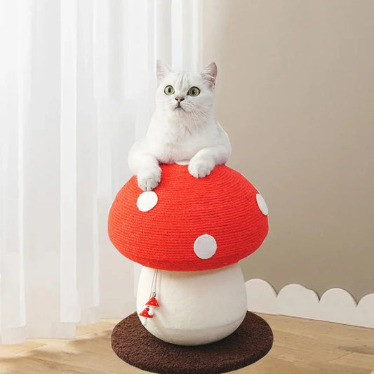 Sisal Cat Scratching Post Mushroom Shaped Durable Easy Assembly