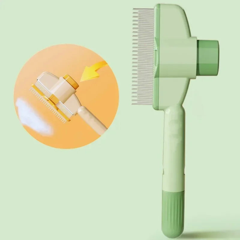 Stainless Steel Self Cleaning Dog Comb Massage Brush