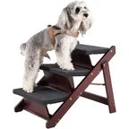 Premium Foldable 3 In 1 Pet Stairs Ramp Wood Construction