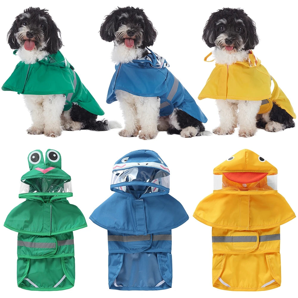 Reflective Dog Raincoat Waterproof Hooded Jacket for Dogs