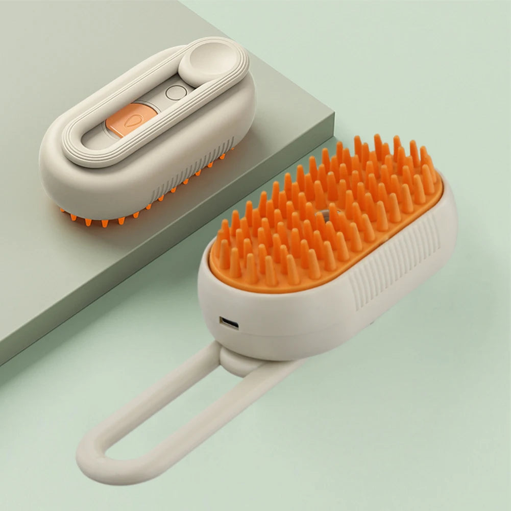 Electric Pet Steam Brush 3 In 1 Hair Removal Comb