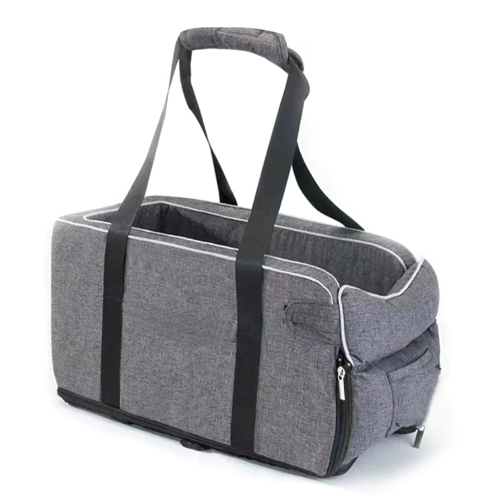 NONEDog Multipurpose Center Console Dog Car Seat With Shoulder Straps