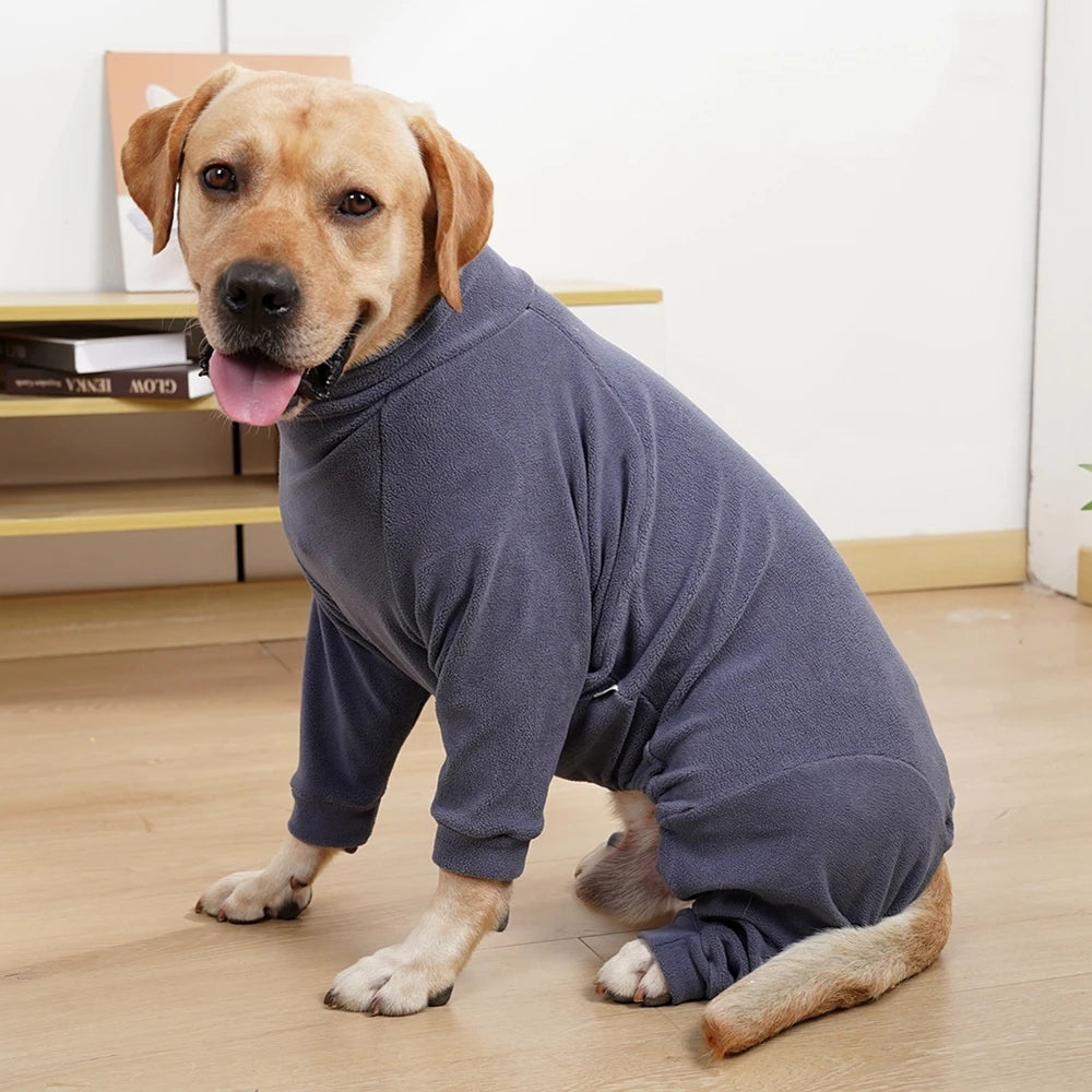 NONECN Pet Pajamas Warm Fleece For Dogs Cats Four Legged Romper