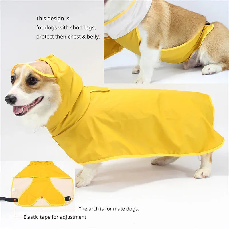 Rainy Season Puppy Raincoat For Dogs Waterproof Apparel