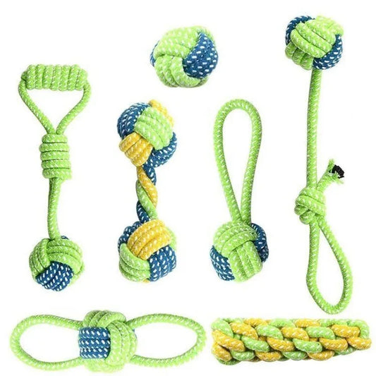 ShengmeiYu Interactive Dog Toy Rope Ball Chew and Teething Toy