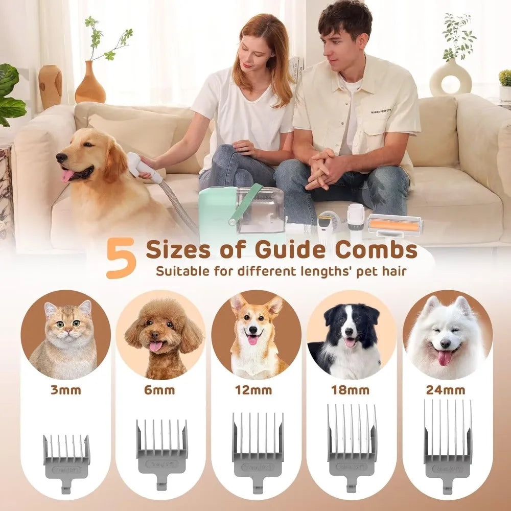 XMSJ Dog Grooming Vacuum Kit With Clipper And Shedding Tools