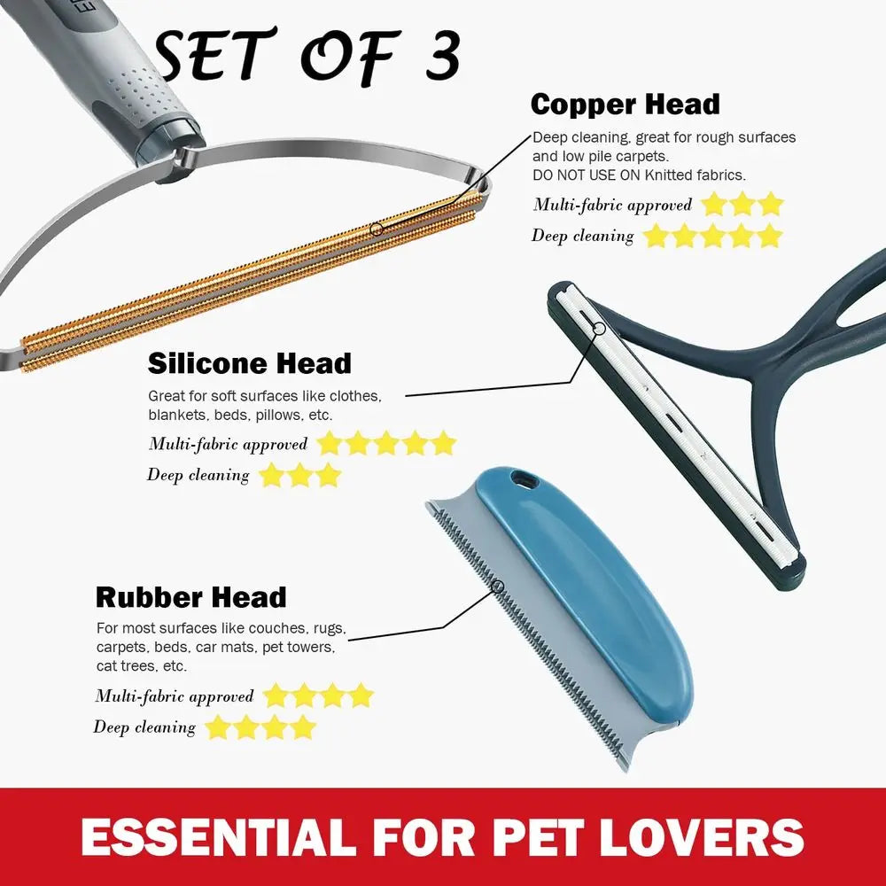 Pet Hair Removal Tools Set With Lint Shaver Scraper