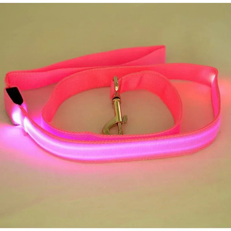 NONECN LED Light Up Dog Leash Luminous Rope Lead Safety