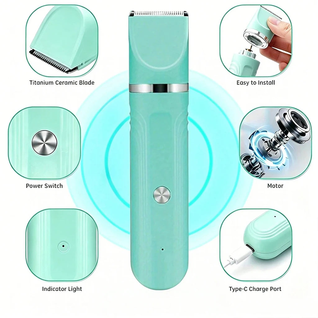 SHUYU 4 In 1 Rechargeable Pet Hair Clipper Grooming Kit