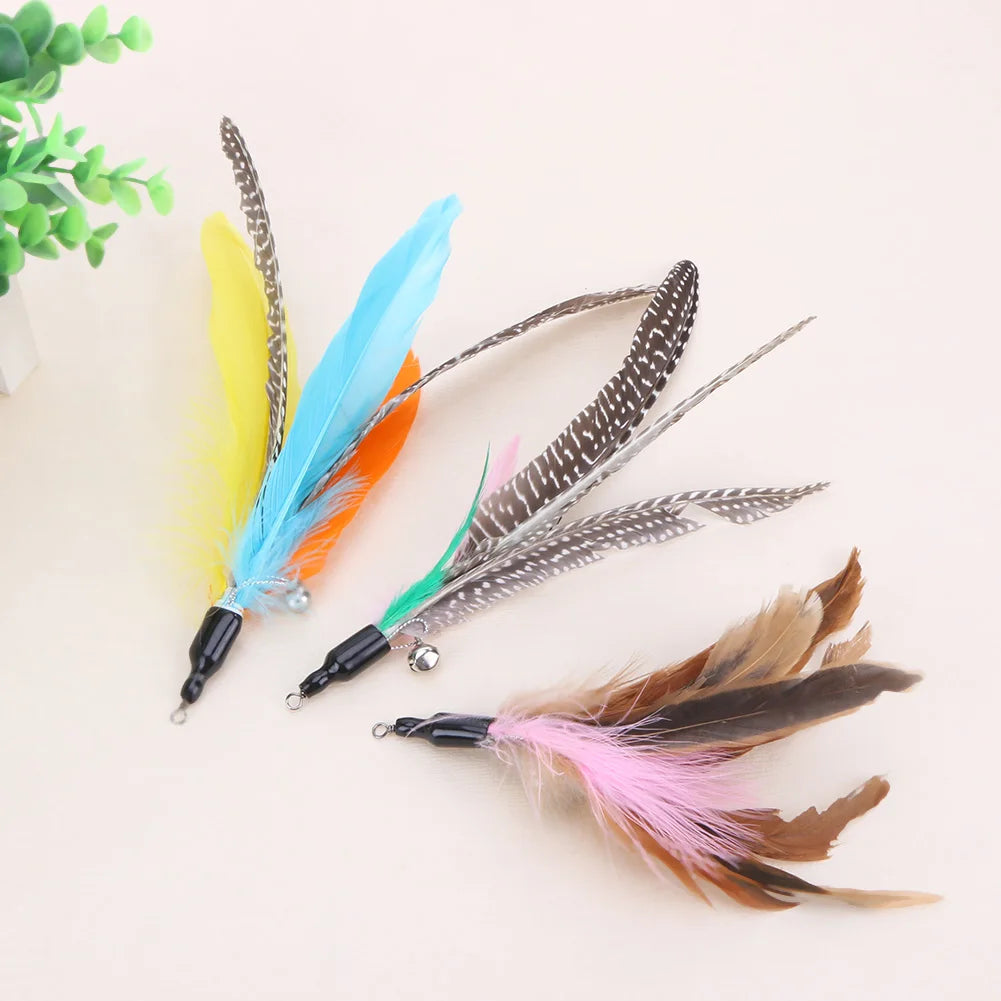 APWIKOGERH Interactive Cat Feather Wand Toy for Playful Cats