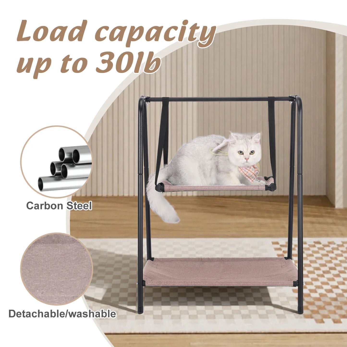 Cat Hammock Double Layer Window Bed For Cats Indoor