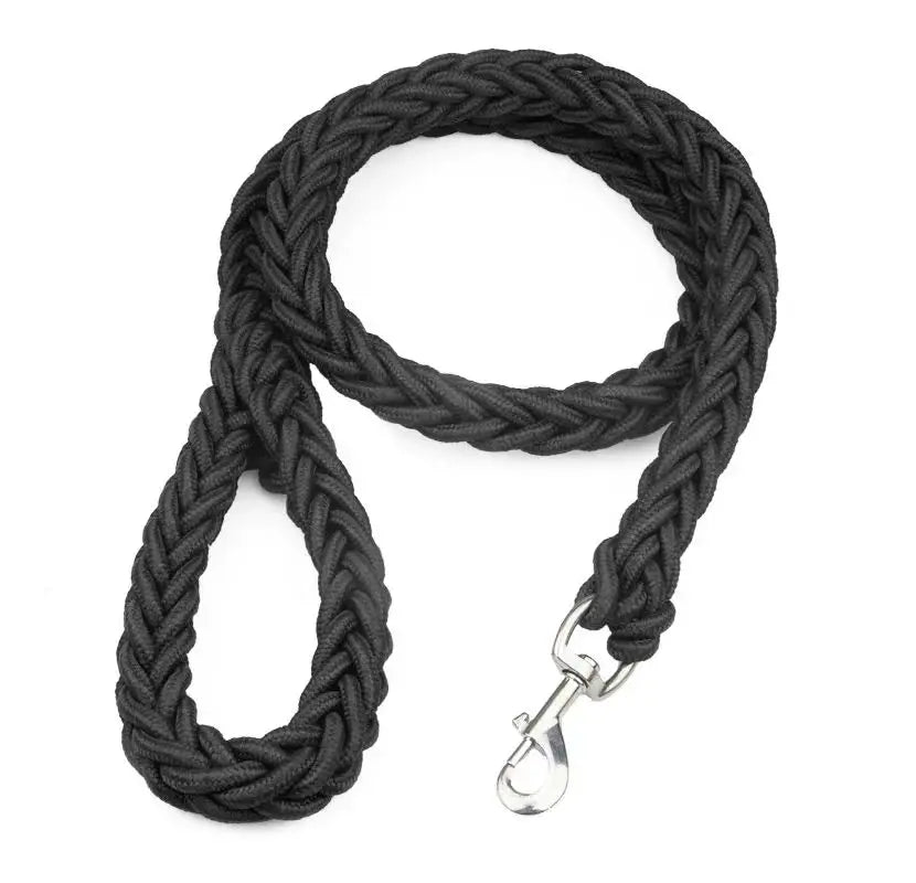 Nylon Braided Dog Leash For Large Breeds Walking Outdoor Training