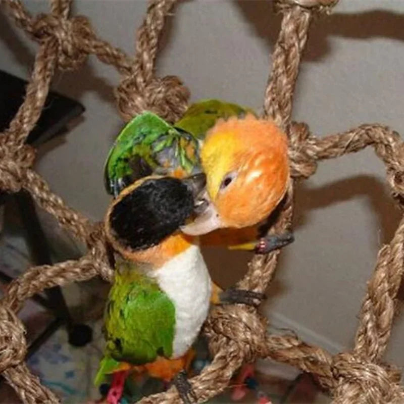 Parrot Climbing Net Bird Toy Swing Rope Hammock With Buckles