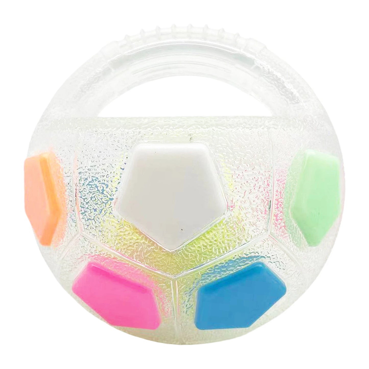 Dog Calming Ball With Handle Interactive Squeaky Football Toy