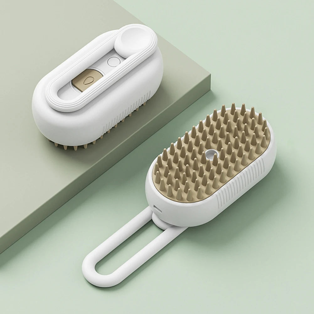 Electric Pet Steam Brush 3 In 1 Hair Removal Comb