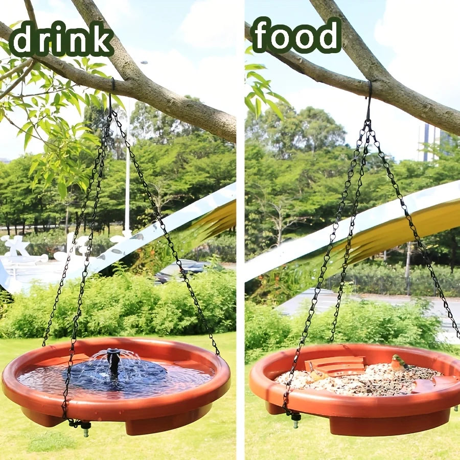 Solar Powered Pond Fountain With Multi-Pattern Nozzles IPX8 Outdoor