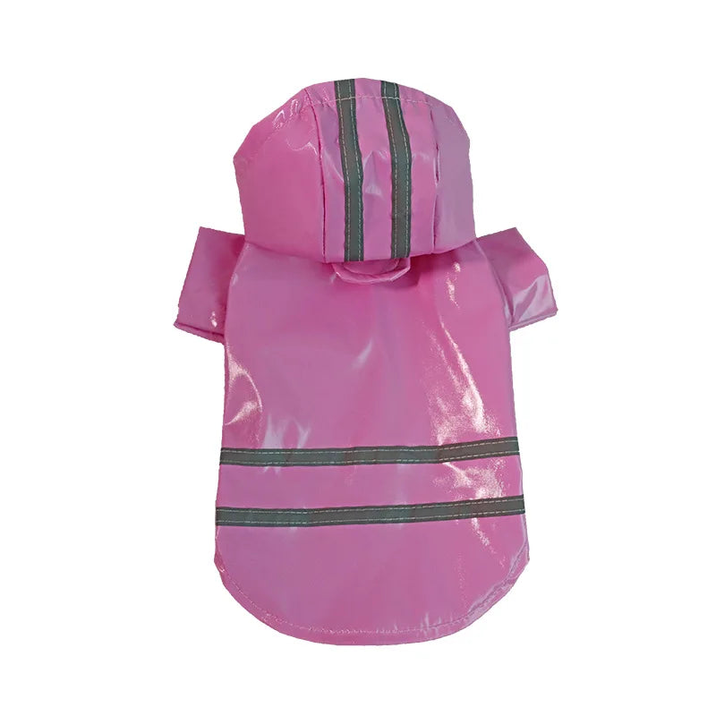 Waterproof PU Hooded Raincoat For Small Puppy Cats