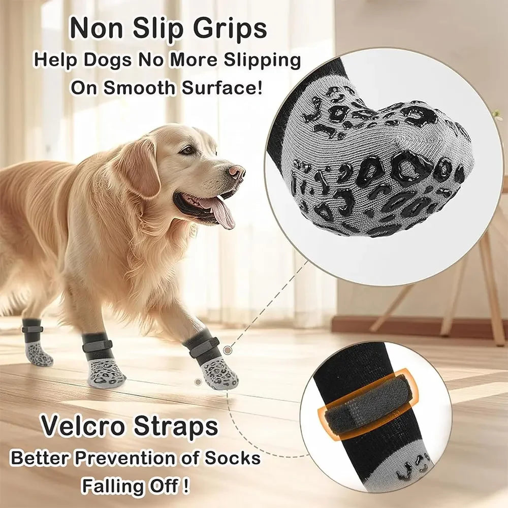 Waterproof Dog Paw Protectors Anti-Slip Boots With Traction